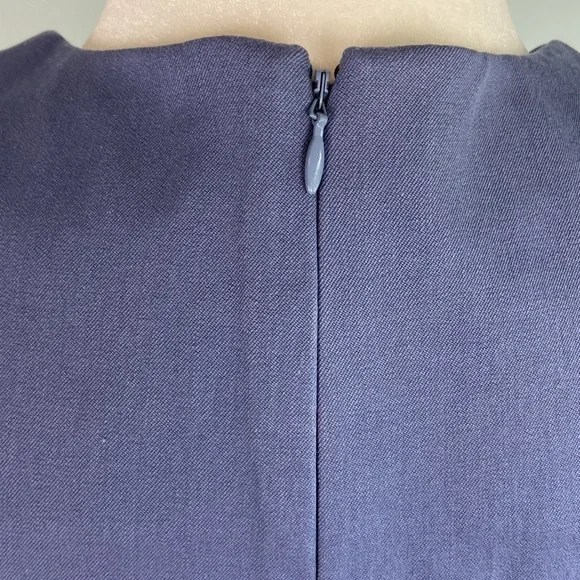 - NWOT Banana Republic Sloan Steel Smokey Blue Stretch Sheath Dress Size 12 - Picture 8 of 10
